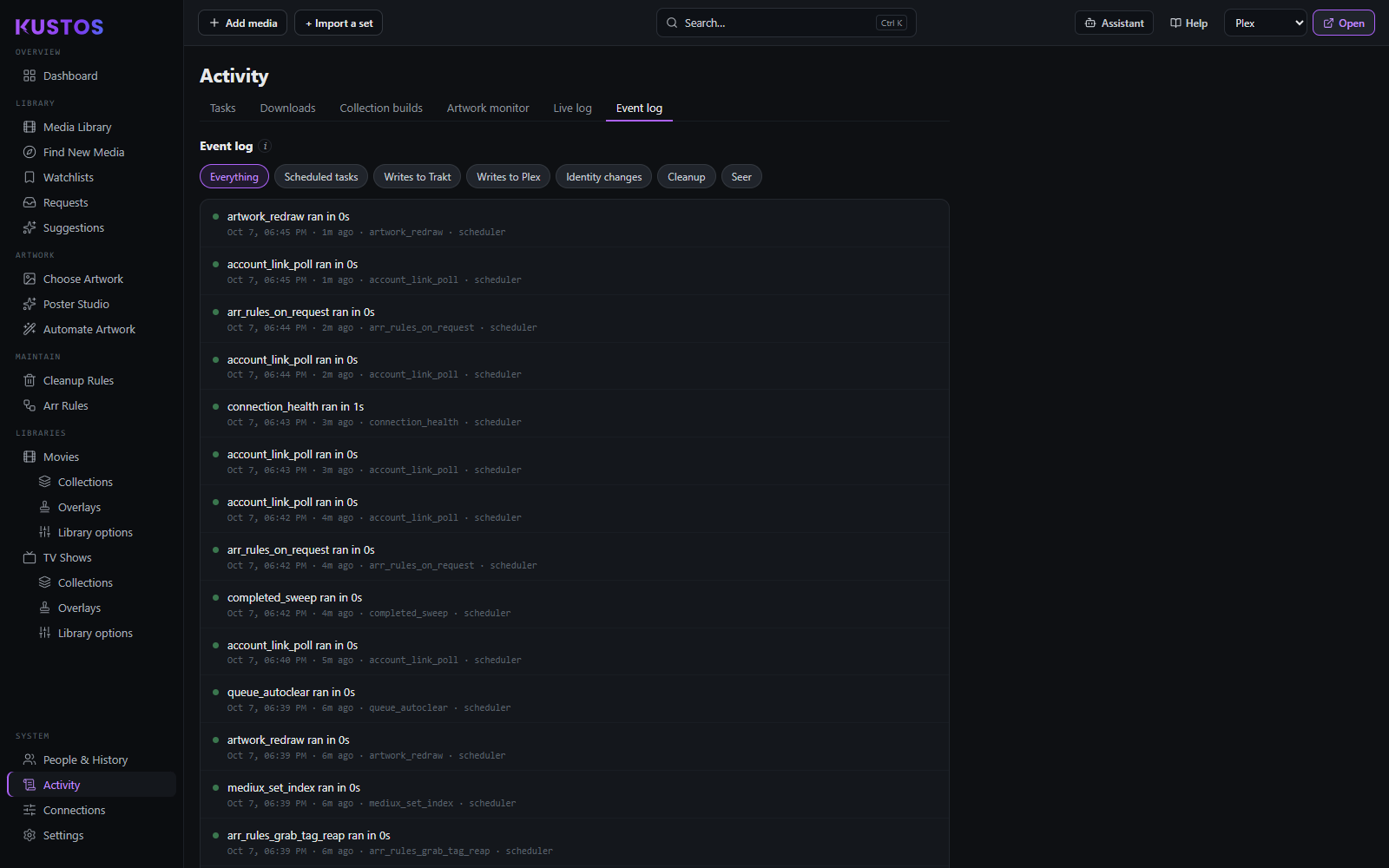 The event log