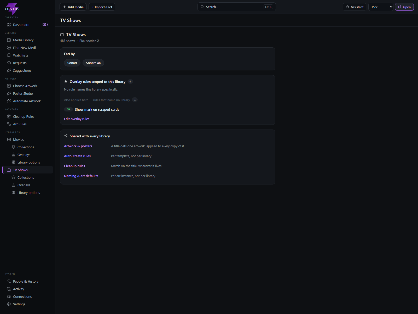 One library's scope page