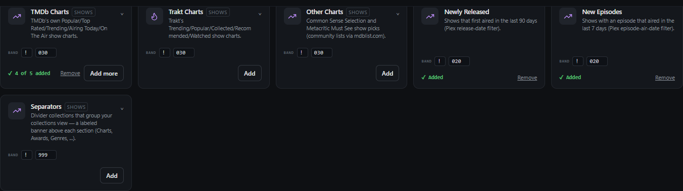 Part of the presets grid