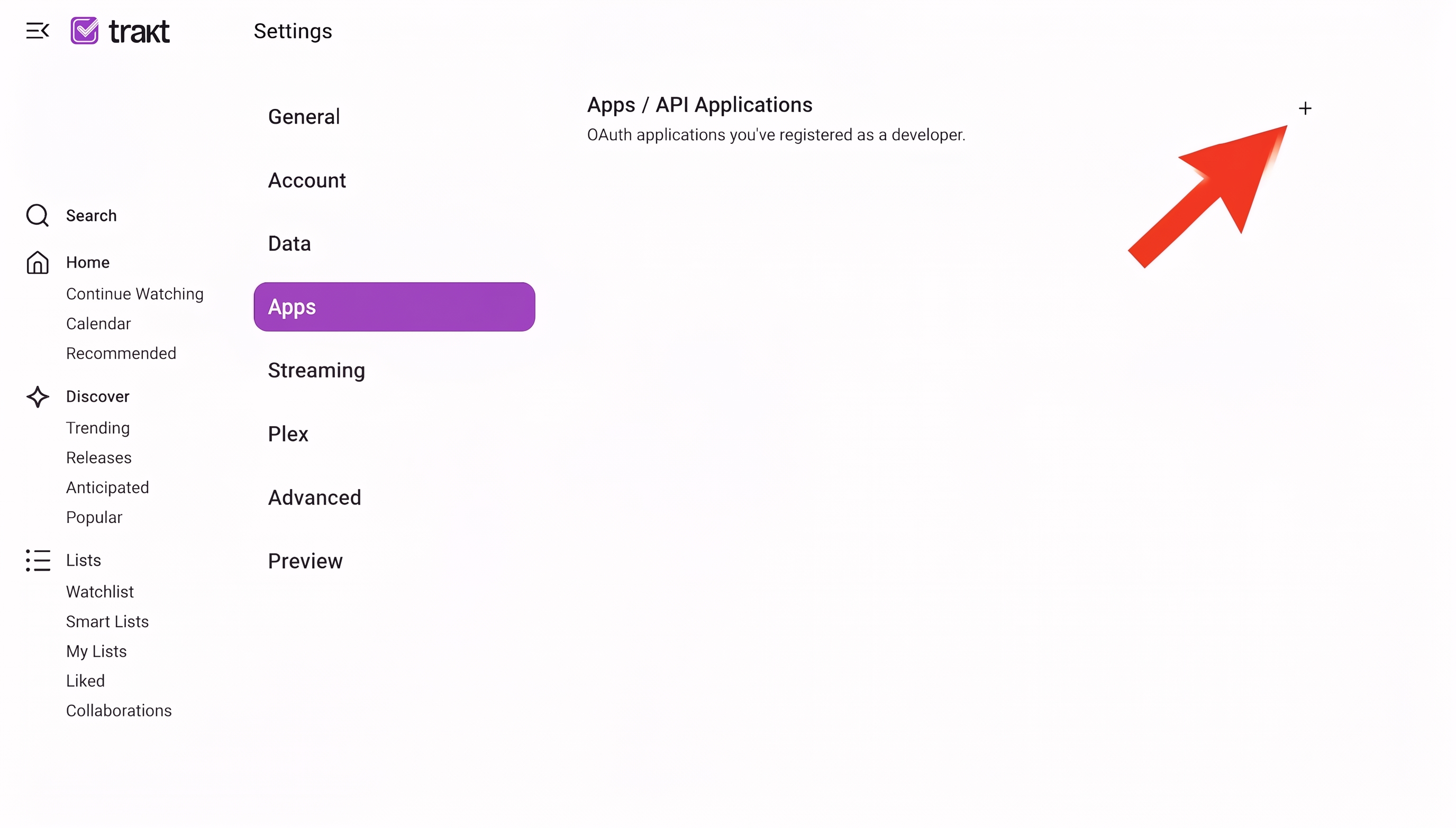 Adding an application